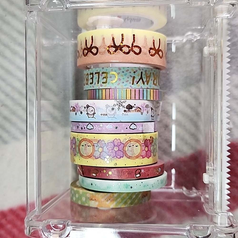 Decorative Seasonal Washi Tape Bundle Set - Opened